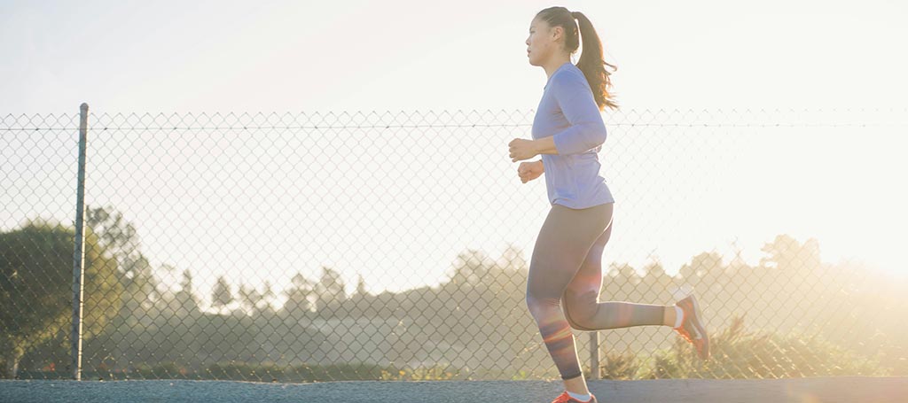 Woman exercising on a run