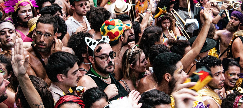 Carnival street block in Brazil